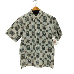 レインスプーナー Reyn Spooner DIETRICH VAREZ COLLECTION 総柄 ハワイアンアロハシャツ ボックスシャツ メンズ import:L