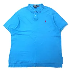 Polo by Ralph Lauren ポロシャツ XXL ブルー コットン CUSTOM FIT スモールポニー刺繍 ビッグサイズ