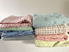 ④ほぼ新品☆100cmギュウギュウ❤fuwara❤6重ガーゼ生地セット 