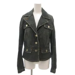 23区 オンワード樫山 デニムジャケット Gジャン ブルゾン テーラードカラー フラップポケット 40 インディゴブルー /YJ ■GY58