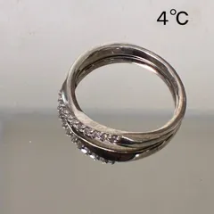4℃  ヨンドシー SILVER  ウェーブ シルバーリング 　10号  エタニティ