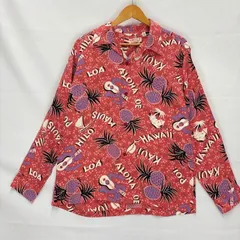 SUN SURF LOCAL PINEAPPLE ロングスリーブ アロハシャツ 2009年 08032113 01 シミ