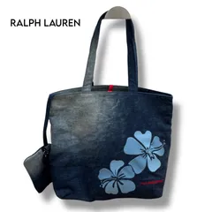 【POLO JEANS CO. RALPH LAUREN】デニムトートバッグ ハイビスカス柄