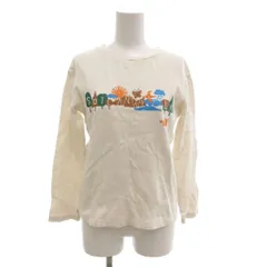 ザノースフェイス THE NORTH FACE Tシャツ 150 白 ホワイト イラストプリント ラウンドネック 長袖 /KR ■GY61