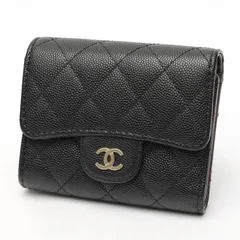 シャネル / CHANEL　マトラッセ クラシック スモールフラップウォレット　AP0229　キャビアスキン　ブラック/ゴールド金具 【中古】