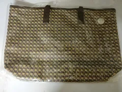 【未使用】【送料無料】K-008 キングパワー KING POWER トートバッグ ショッパーバッグ 幾何学模様 ブラウン 未使用 Sランク Duty Free 大容量 エコバッグ