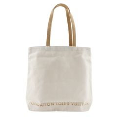 【LOUIS VUITTON】ルイ・ヴィトン フォンダシオン 美術館限定 キャンバス 白 ユニセックス トートバッグ