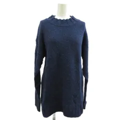 ユニクロ UNIQLO JWアンダーソン ニット セーター ウール L ネイビー 紺 マルチカラー 長袖 モックネック ネップ /PP ■ECD001