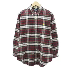 ポロ バイ ラルフローレン Polo by Ralph Lauren カジュアルシャツ 長袖 ボタンダウン チェック柄 L ボルドー /SY21 ■ECD001