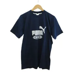 プーマ PUMA タグ付き Tシャツ M ネイビー 紺 ロゴプリント ラウンドネック 半袖カットソー /PP ■ECD001