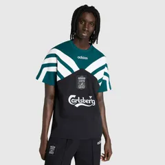 【送料無料・匿名配送】adidas アディダス リヴァプール 1995 公式 復刻 Tシャツ 黒 緑 新品 正規品のサムネイル