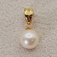 K18 あこや真珠 ネックレストップ パール/24-3551S