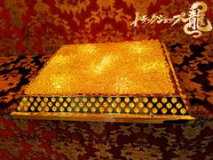 オリジナル！豪華幅60cm×50cm長方形型天吊りシャンデリア ゴールドメッキ ステンレス製真空メッキリング デコトラ車内照明トラックC0307S