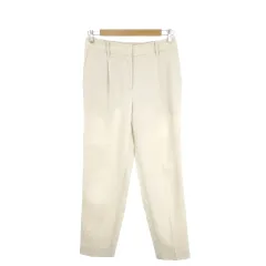 プラステ PLST パンツ テーパード スラックス L ピンクベージュ 無地 クロップド丈 /AH11 ■ECC001