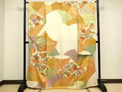 K11⭐️正絹 豪華振袖 袷 刺繍 広襟 リメイク - メルカリ