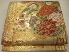 V3124 ○高級 正絹 唐織 六通 袋帯 華文 花文 蝶々 - メルカリ