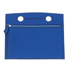【Nランク】 エルメス HERMES バックポケット ポーチ バーキン 25 用 トゴ(レザー) SV金具 Z刻印 (2021年) ヴェルソ レディース メンズ ディープブルー(ブルー) ブルーニュイ(ネイビー) 正規品 未使用 展示品 中古 mbw03002