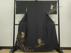 平和屋着物■訪問着　駒刺繍　竹屋町刺繍　群鶴草花文　暈し染め　金銀彩　正絹　逸品　CABD9781ze