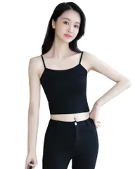 2枚 チューブトップ 無地 ベアトップ ノースリーブ セット ベスト インナー へそ出し タンクトップ レディース ショート丈 [SEYIXU]キャミソール