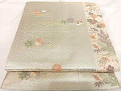 平和屋本店■極上　藍造り国選定無形文化財　藍師・佐藤昭人　藍香房　紬　花織　変わり市松　逸品　未使用　DZAA3074kh5 平和屋本店□極上 藍造り国選定無形文化財 藍師・佐藤昭人 藍香房 紬