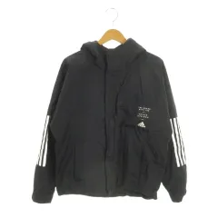 アディダス adidas ウインドブレーカー M 黒 ブラック フード付き 長袖 /MN13 ■GY61
