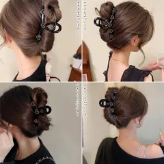 ヘアクリップ ヘアアクセサリー 髪留め 髪飾り ヘア小物 まとめ髪 ヘアアレンジ ワニクリップ バンスクリップ ハートモチーフ 可愛い おしゃれ シンプル 簡単 大人 レディース オフィスカジュアル 韓国 韓国ファッション