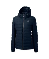 カッターアンドバック レディース アウター ジャケット・ブルゾン ジャケット Cutter Buck Womens Navy New York Yankees Mission Ridge Puffer FullZip Jacket Navy ネイビー