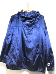 513012 NIKE 90s プルオーバー ナイロン ジャケット L ネイビー アノラック 銀タグ ナイキ