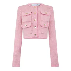 セルフポートレイト レディース アウター ニット・セーター SELF PORTRAIT Self Merino Cardi Ld44 Pink ピンクのサムネイル