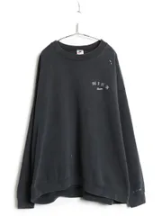 【お得なクーポン配布中!】 90s USA製 ナイキ ワンポイント スウェット メンズ XXXL / オールド スウッシュ トレーナー 裏起毛 ヘビーウェイト 大きいサイズ ブラック