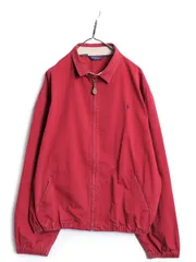 【お得なクーポン配布中!】 80s USA製 ポロ ラルフローレン スイングトップ ジャケット メンズ XXL / ヴィンテージ コットン ブルゾン フルジップ 大きいサイズ レッド