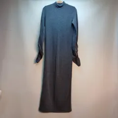 タートルネック ロング ワンピース グレー 75 80 サイズ 秋 冬 511432