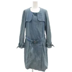 B&Y ユナイテッドアローズ BEAUTY&YOUTH ビューティー&ユース デニム トレンチコート M ライトブルー系 ベルト付き 1625-260-3366 /UO ■GY58