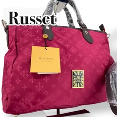 【未使用品】RUSSET ラシット　OFF THE CLOCK ショルダーバッグ　ハンドバッグ　2way 斜め掛けバッグ　クロスボディ　総柄　モノグラム　ピンク　タグ付き　フィルム付き