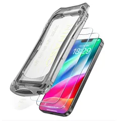 NIMASO ガラスフィルム iPhone 17e/iPhone 16e/ iPhone 14 /iPhone 13/iPhone 13 Pro用 強化ガラス 全面保護 黒縁あり 自動除塵 保護フィルム 超簡単貼り付け 耐衝撃 指紋防止 ガイド枠付き 2枚セッ