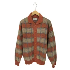 ユーズドフルギ USED古着 {{Lord Ciayton}} 60-70s チェック柄 ニット カーディガン メンズ  L
