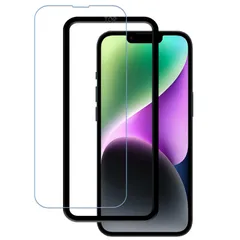 ブルーライトカット 目の疲れ軽減 93% 対応 iphone17e / iPhone16e / iPhone14 / iPhone 13 / 13Pro 用の ガラスフィルム 9H硬度 強化ガラス iPhone16e 保護フィルム 飛散防止 気泡防止 1枚入り
