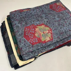 大島紬 着物 正絹 5着 着物まとめ売り リメイク材料 m-1171