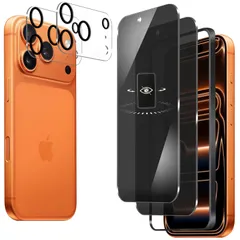 【2+2枚】iPhone 17 Pro Max フィルム 180°覗き見防止 iPhone 17 Pro Max ガラスフィルム のぞき見防止 硬度9H アイフォン 17 Pro Max 保護フィルム 飛散防止 撥水撥油 指紋防止 気泡ゼロ 自動吸着 アイフォ