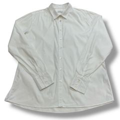 カルバンクライン 長袖シャツ レギュラーカラー 無地 L/G 白 綿 