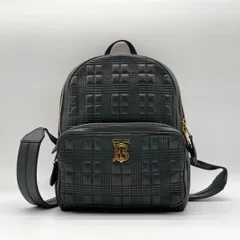 極美品✨Burberry バーバリー　リュック　バックパック　キルティング　TBロゴ　ブラック