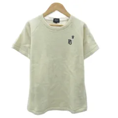 パーリーゲイツ PEARLY GATES ゴルフウエア カットソー 半袖 0 XS アイボリー ラウンドネック ロゴ刺繍 /SY17 ■ECD001