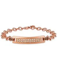 ル ヴァン レディース アクセサリー ブレスレット・バングル・アンクレット Le Vianude Diamond 58 ctw Chocolate Diamond 14 ctw Cluster Plate Link Bracelet in 14k Rose G