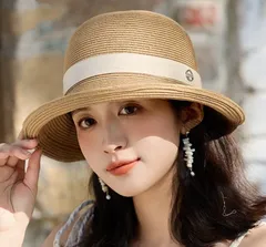 帽子 麦わら帽子 バケットハット つば広 日よけ UVカット 紫外線対策 レディース 女性用 春 夏 旅行 ハット