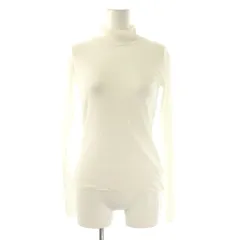 ユナイテッドアローズ A DAY IN THE LIFE UNITED ARROWS フライス タートルネック カットソー L ホワイト 長袖 フリルネック /OK■OS