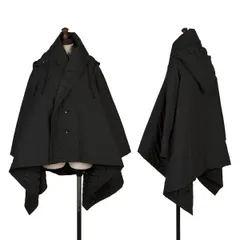 コムコム コムデギャルソンCOMME des GARCONS キルトライニングフレアフーデッドコート 黒Sのサムネイル