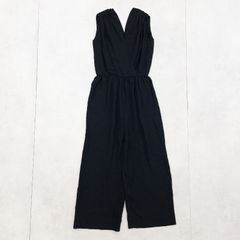 ebure エブール オールインワン サロペット 38 ブラック ワイドパンツ