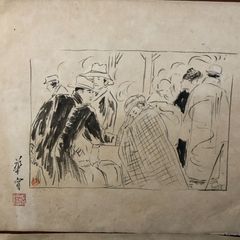 特価！北岡文雄 カポレットの退却 木版画 18/75 1966年 - メルカリ