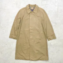 80年代 英国製 Burberrys バーバリー ステンカラーコート バルマカーンコート メンズL相当 古着 70s 80s VINTAGE ヴィンテージ PRORSUM プローサム バーバリーチェック ノバチェック カーキベージュ