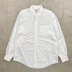 80~90年代 USA製 Brooks Brothers ブルックスブラザーズ makers コットンシャツ メンズ2XL相当 古着 80s 90s ヴィンテージ VINTAGE ビッグサイズ 大きいサイズ 白色